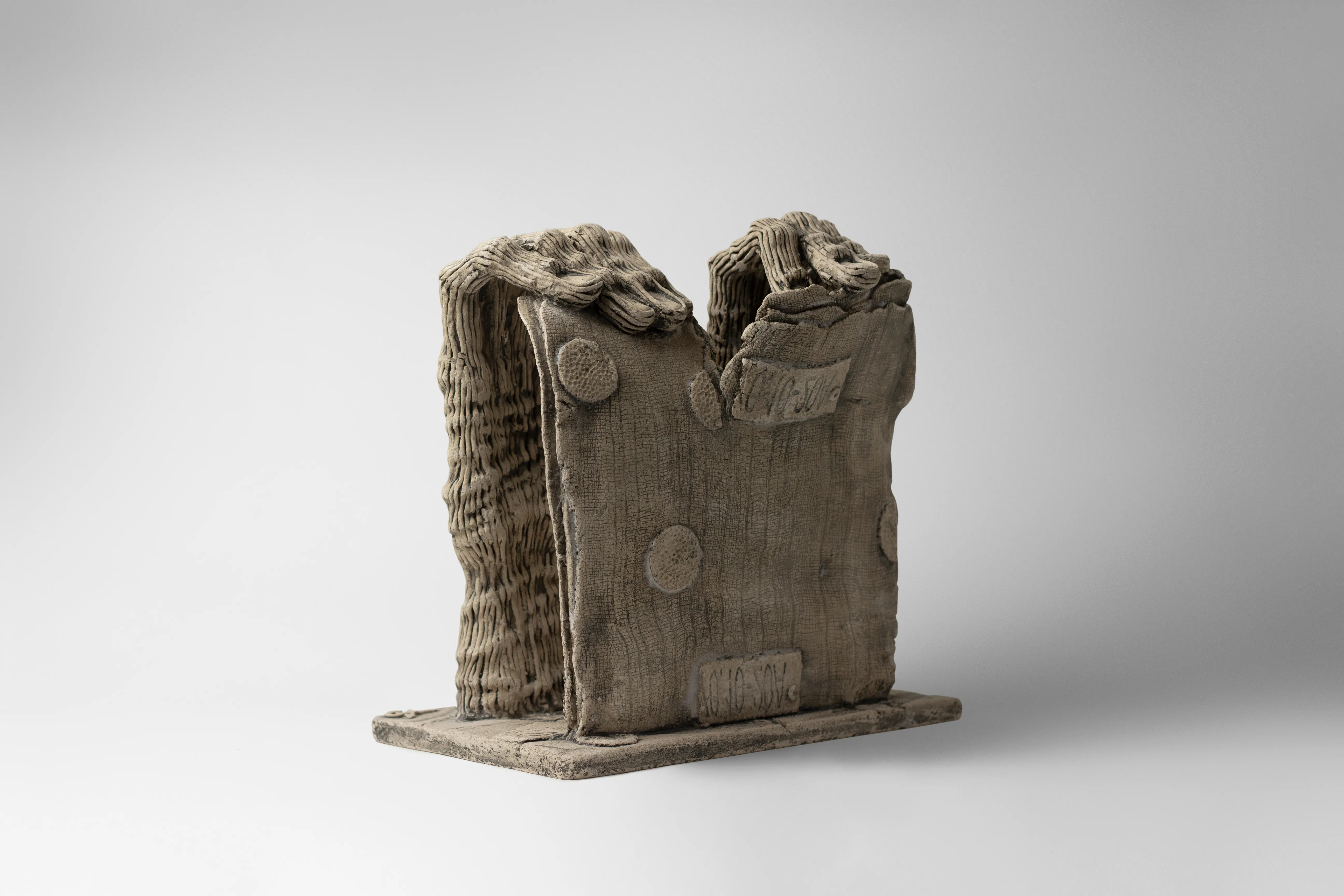 Image of To break by Liudmyla Davydenko, size: 24х22,5х15, made of chamotte, glaze, Sculpture medium, part of the Holova/Head series, priced at €700 Photo 4 of 4.
