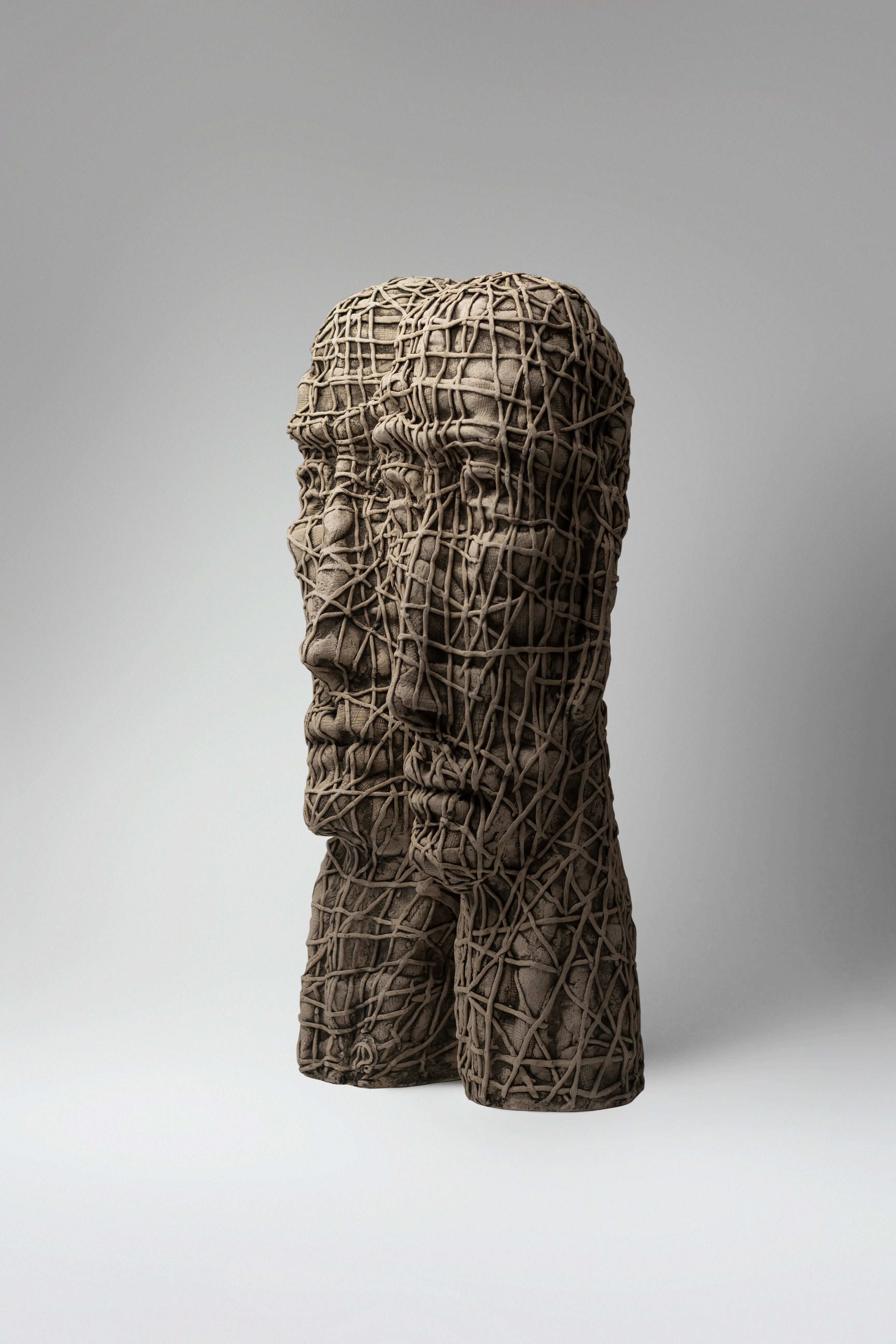 Image of Beside by Liudmyla Davydenko, size: 47х25х18, made of chamotte, glaze, Sculpture medium, part of the Holova/Head series, priced at $1200 Photo 2 of 3.