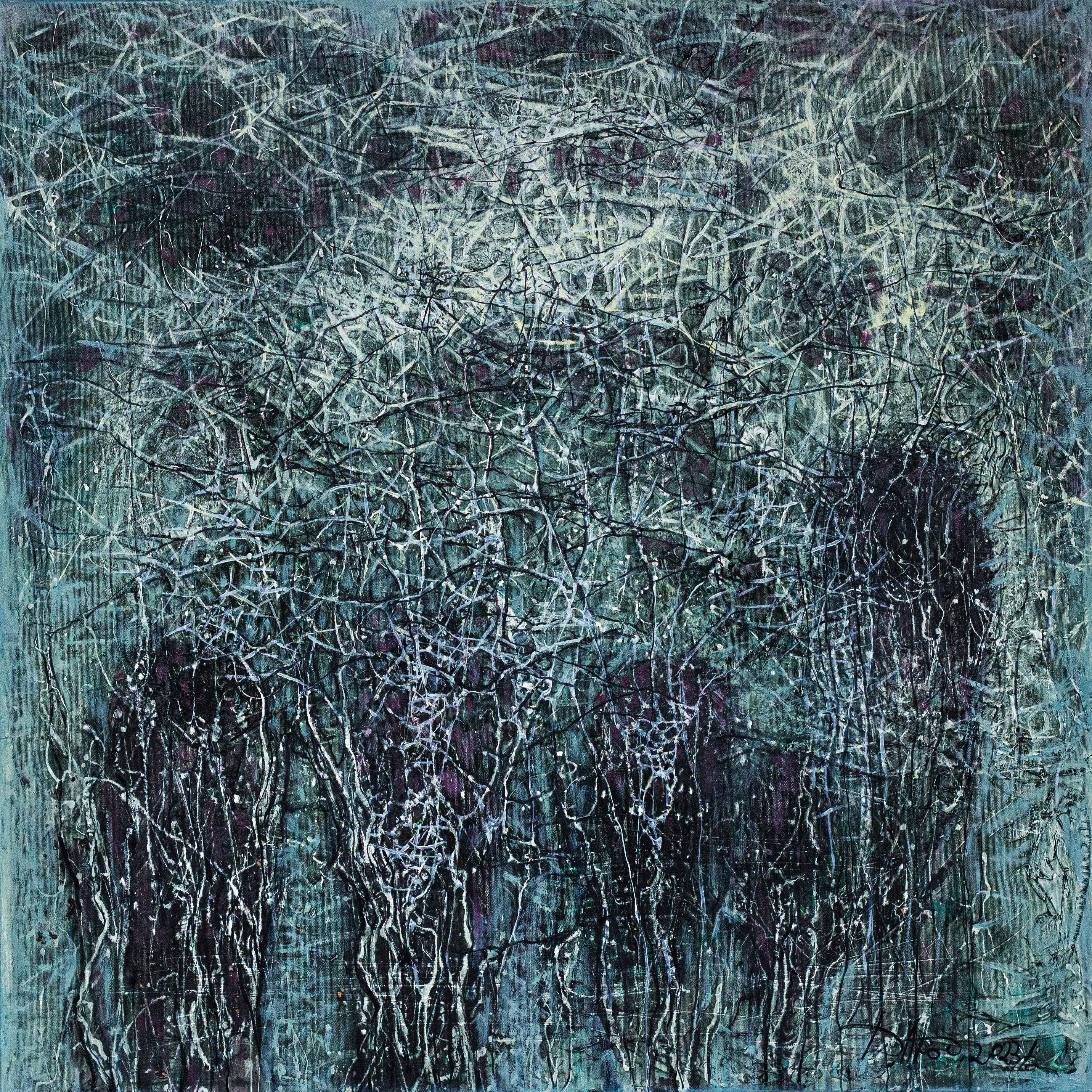 Image of Depth 1 by Liudmyla Davydenko, size: 100х100, made of oil/canvas, Painting medium, part of the Isolines series, priced at €1500