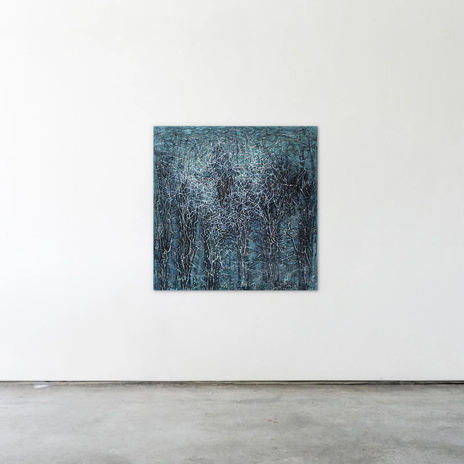 Image of Depth 1 by Liudmyla Davydenko, size: 100х100, made of oil/canvas, Painting medium, part of the Isolines series, priced at €1500 Photo 2 of 2.