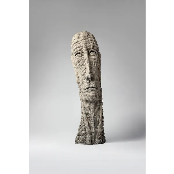 Image of Up by Liudmyla Davydenko, size: 54х15х17, made of chamotte, glaze, Sculpture medium, part of the Holova/Head series, priced at €1000