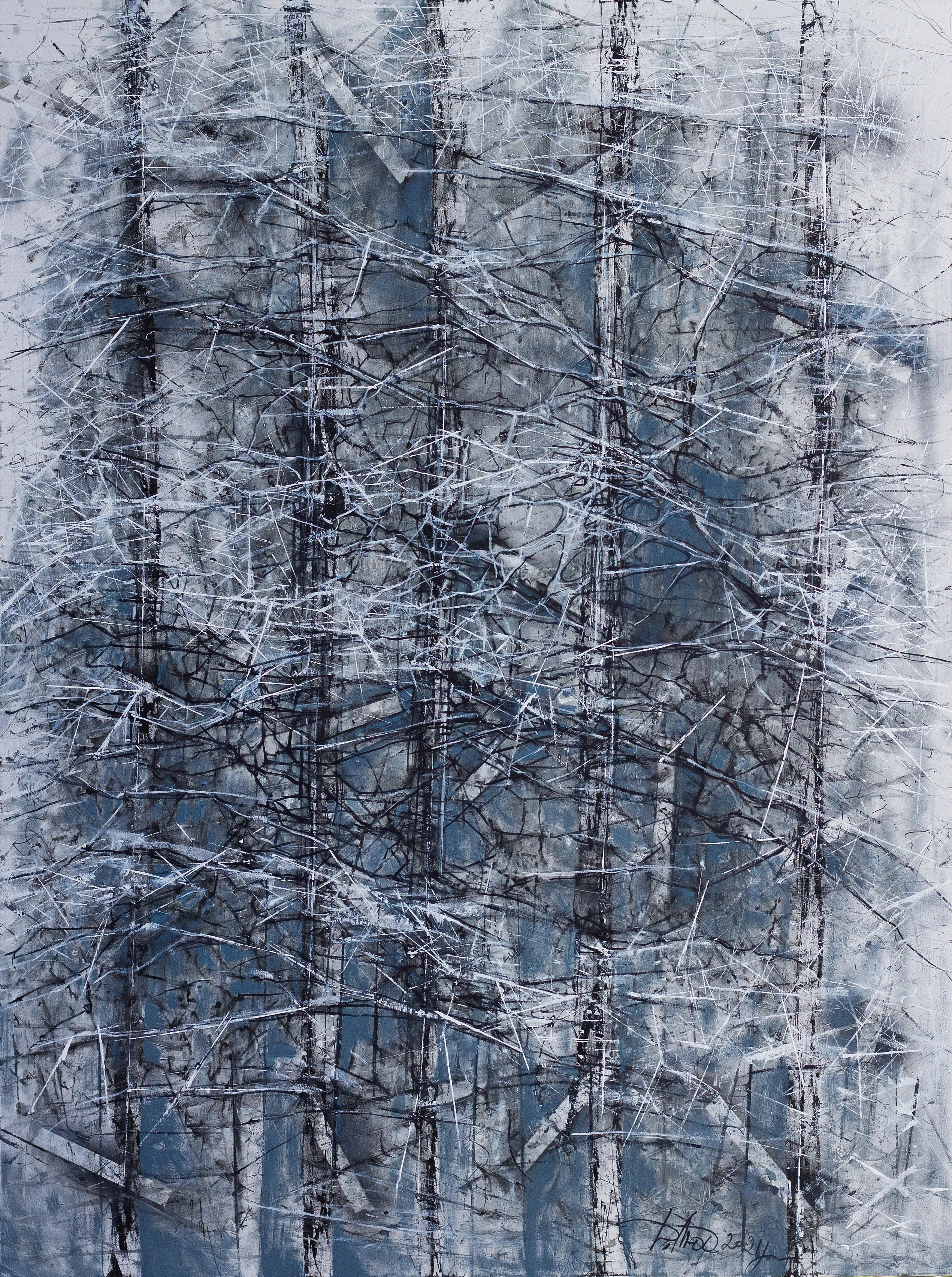 Image of Release by Liudmyla Davydenko, size: 120х160, made of oil/canvas, Painting medium, part of the Isolines series, priced at €3000