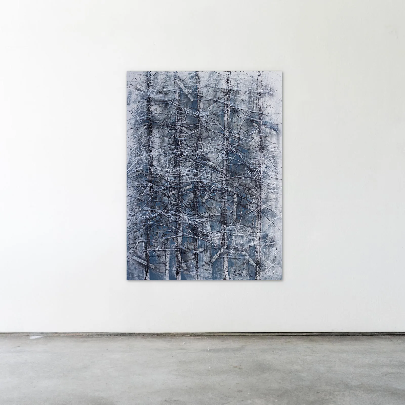 Image of Release by Liudmyla Davydenko, size: 120х160, made of oil/canvas, Painting medium, part of the Isolines series, priced at €3000 Photo 2 of 2.