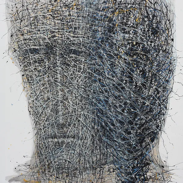 Image of Another vision by Liudmyla Davydenko, size: 140х140, made of oil/canvas, Painting medium, part of the Holova/Head series, priced at €3000