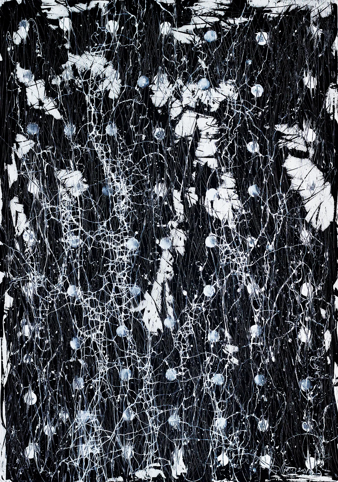Image of Opposite 2 by Liudmyla Davydenko, size: 140х200, made of oil/canvas, Painting medium, part of the Synergetics series, priced at €4500 Photo 1 of 3.