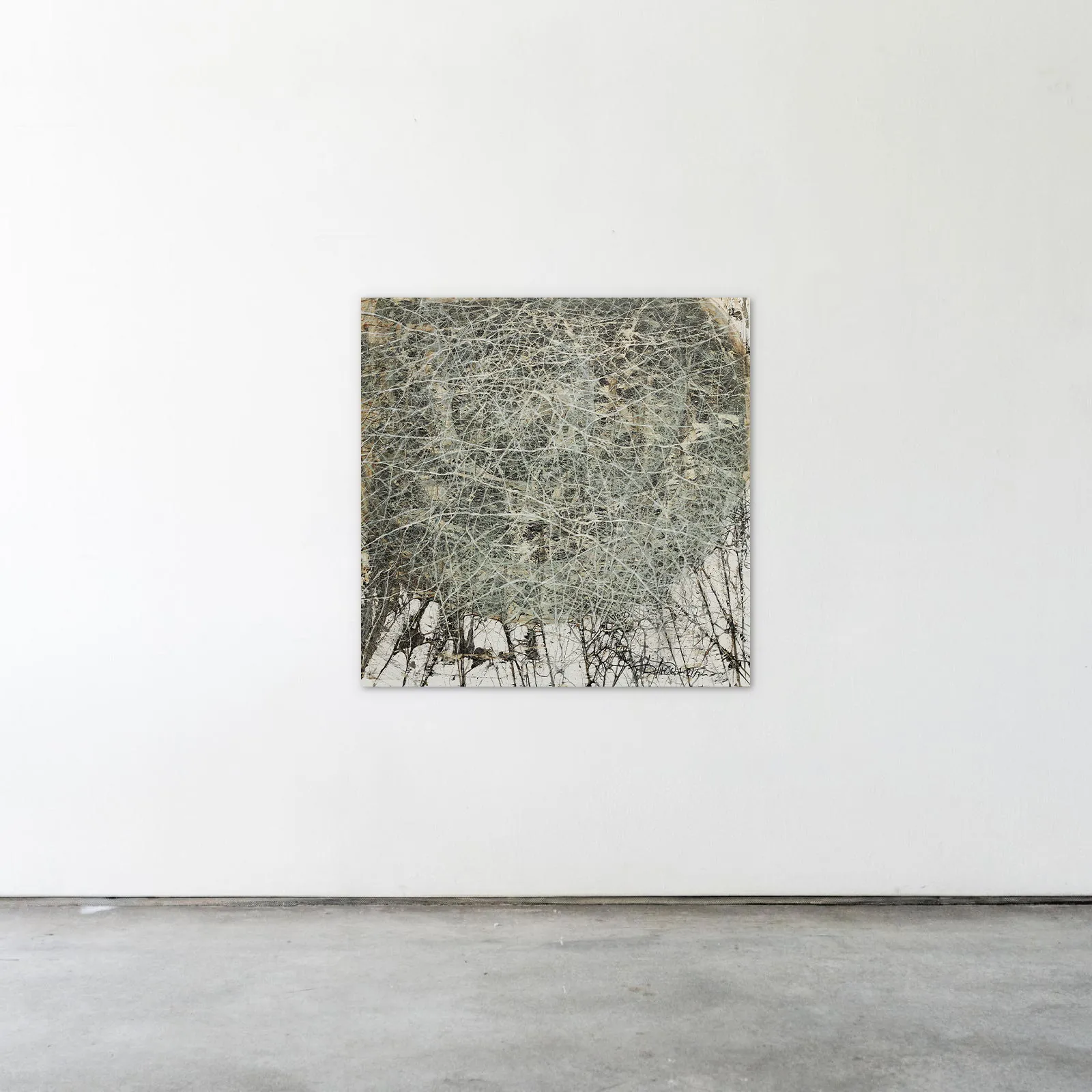 Image of Instancy  by Liudmyla Davydenko, size: 100х100, made of oil/canvas, Painting medium, part of the Isolines series, priced at €1500 Photo 2 of 2.