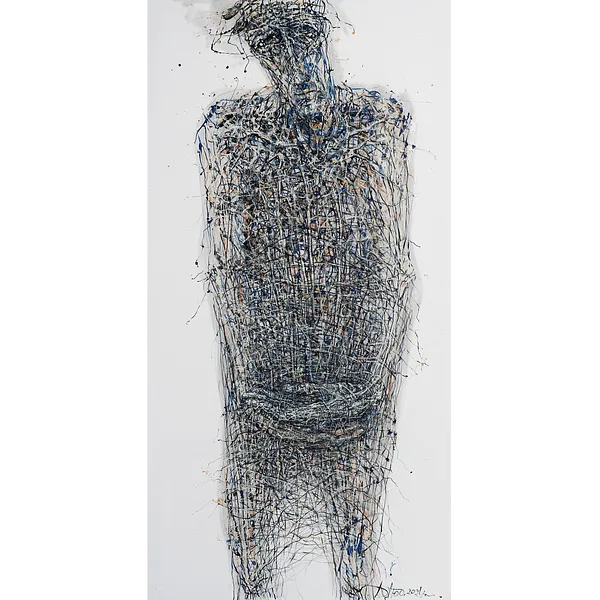 Image of Settled by Liudmyla Davydenko, size: 100х200, made of oil/canvas, Painting medium, part of the Holova/Head series, priced at €3500