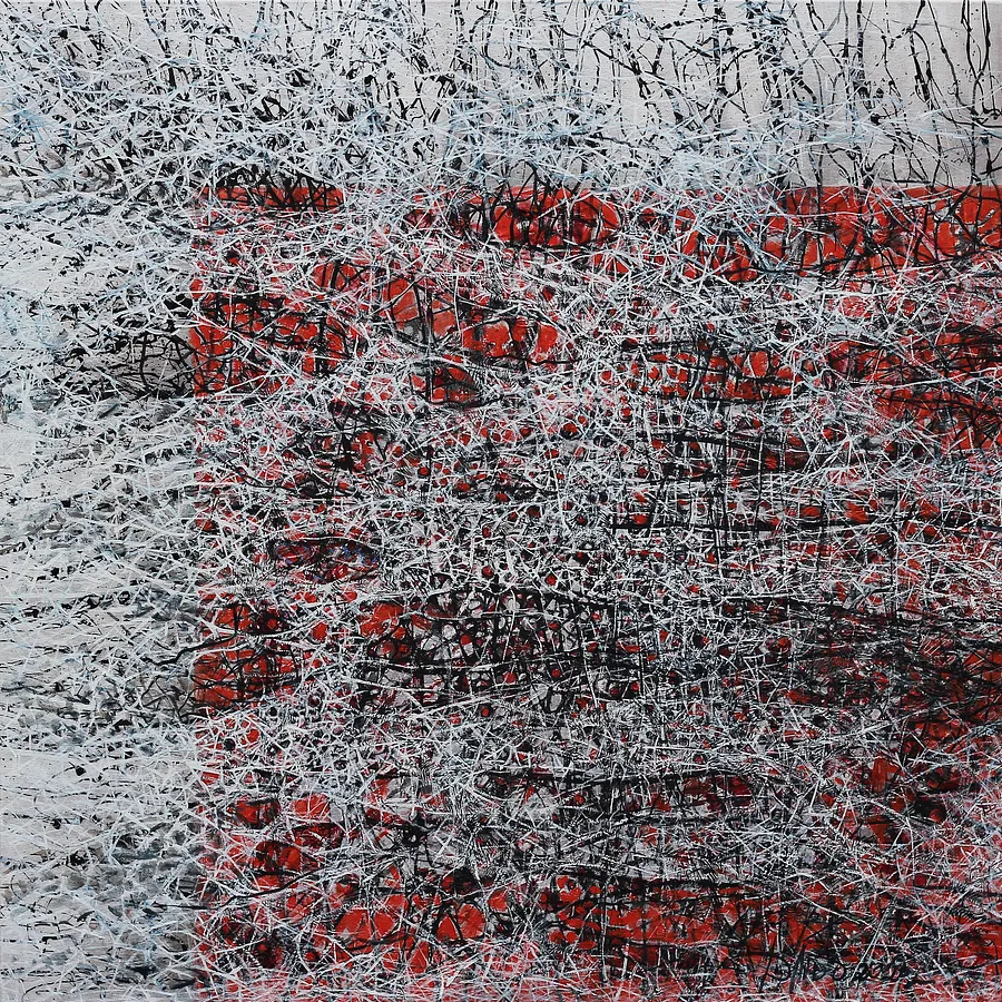 Зображення "Перетин 2" від Людмила Давиденко, розмір: 100x100, матеріали: олія/канва, медіум: Живопис, серія: Ізолінії, ціна: €1500 Фото 1 з 2.