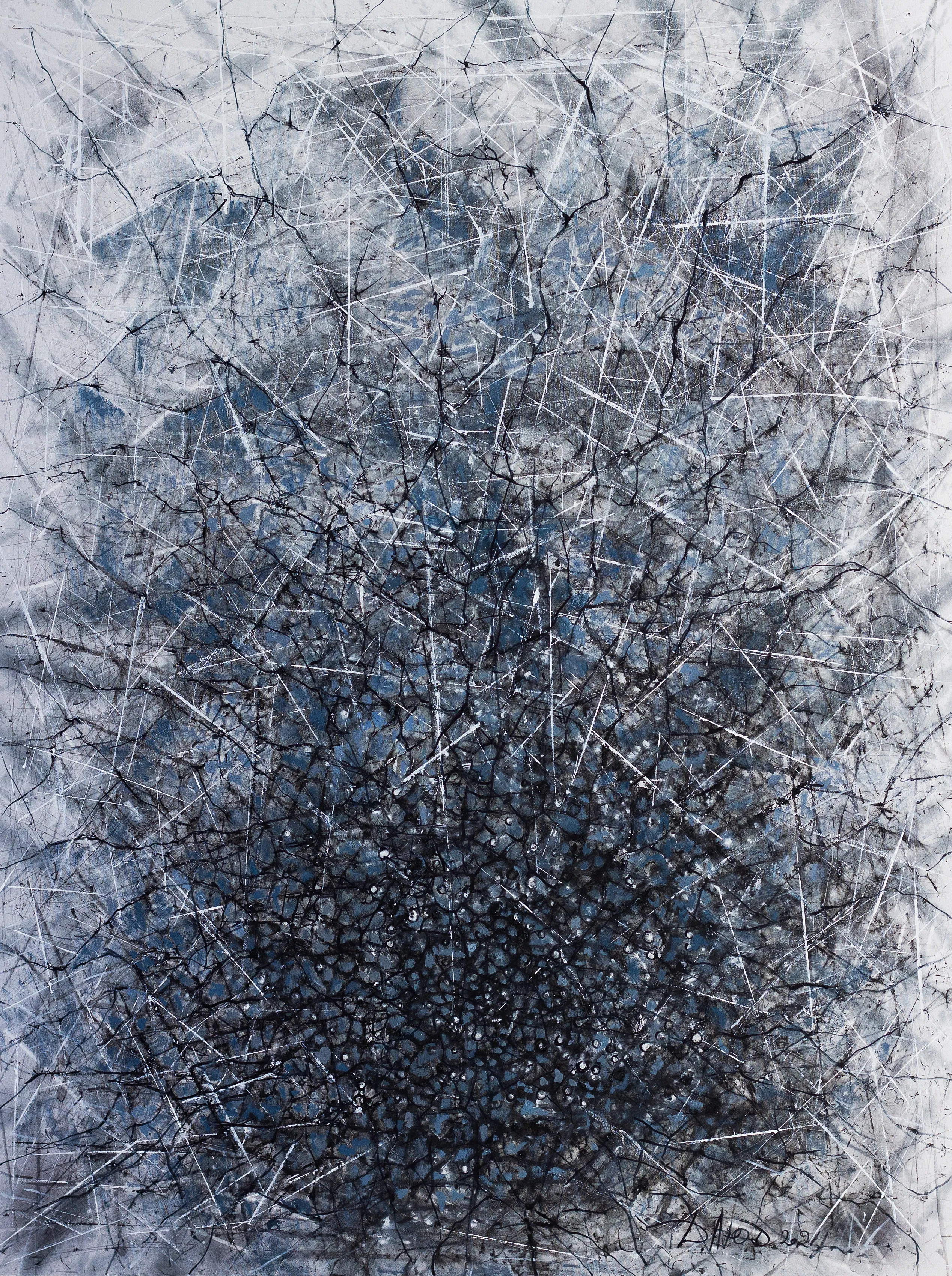 Image of Absorption 1 by Liudmyla Davydenko, size: 120х160, made of oil/canvas, Painting medium, part of the Isolines series, priced at €3000