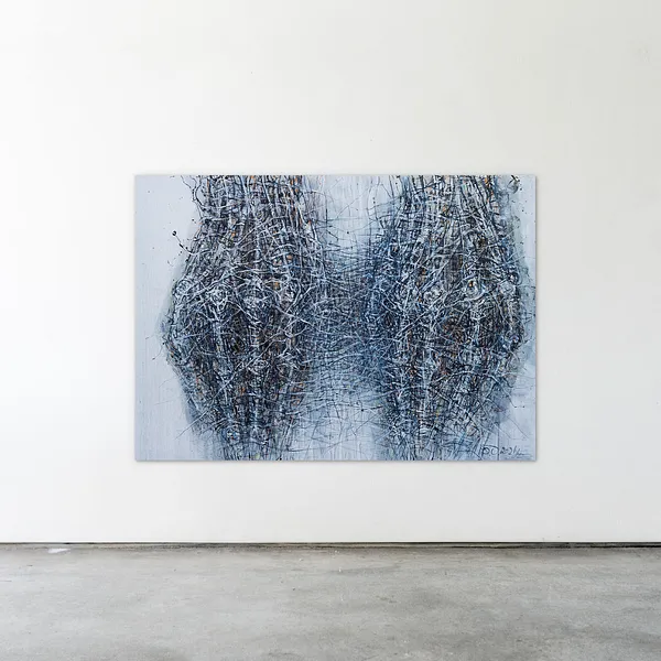 Image of Hands by Liudmyla Davydenko, size: 100х140, made of oil/canvas, Painting medium, part of the Holova/Head series, priced at €2500 Photo 2 of 2.