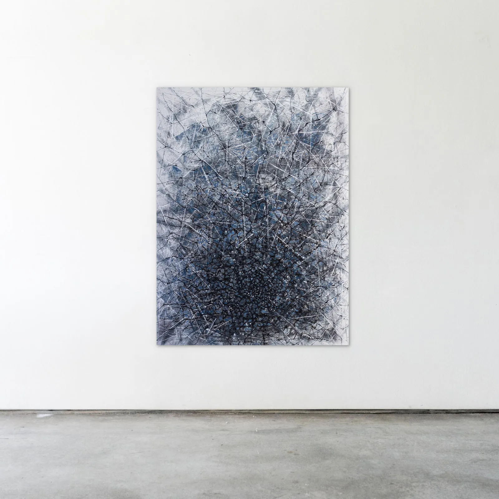 Image of Absorption 1 by Liudmyla Davydenko, size: 120х160, made of oil/canvas, Painting medium, part of the Isolines series, priced at €3000 Photo 2 of 2.