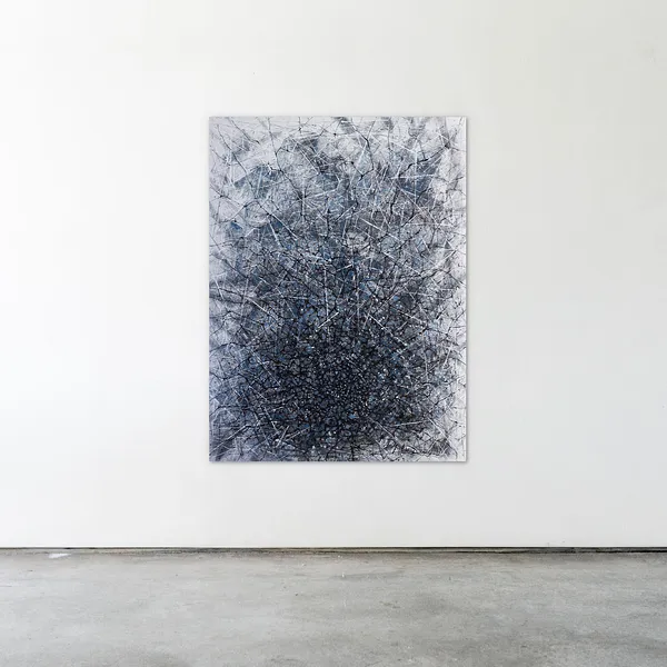 Image of Absorption 1 by Liudmyla Davydenko, size: 120х160, made of oil/canvas, Painting medium, part of the Isolines series, priced at €3000 Photo 2 of 2.