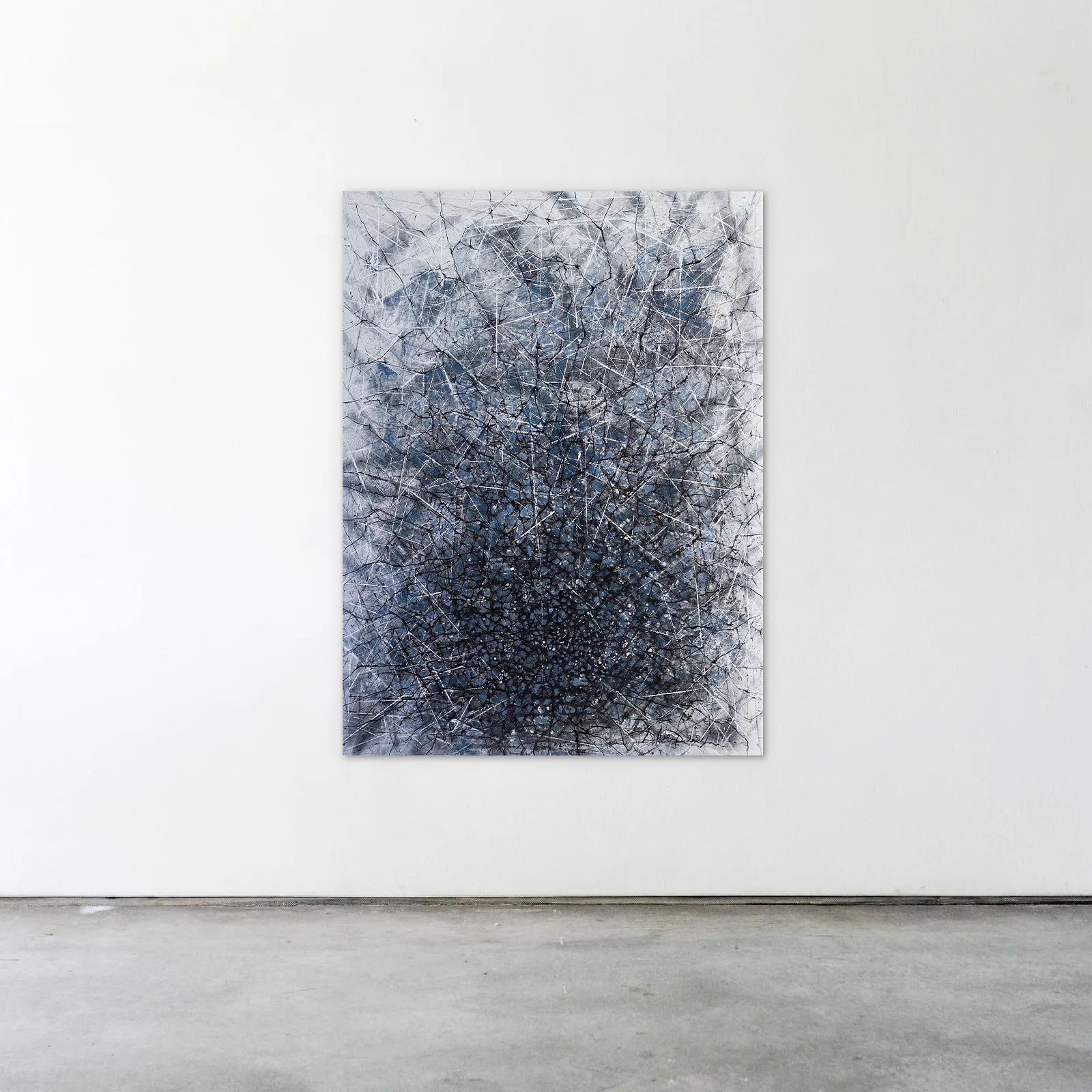 Image of Absorption 1 by Liudmyla Davydenko, size: 120х160, made of oil/canvas, Painting medium, part of the Isolines series, priced at €3000 Photo 2 of 2.