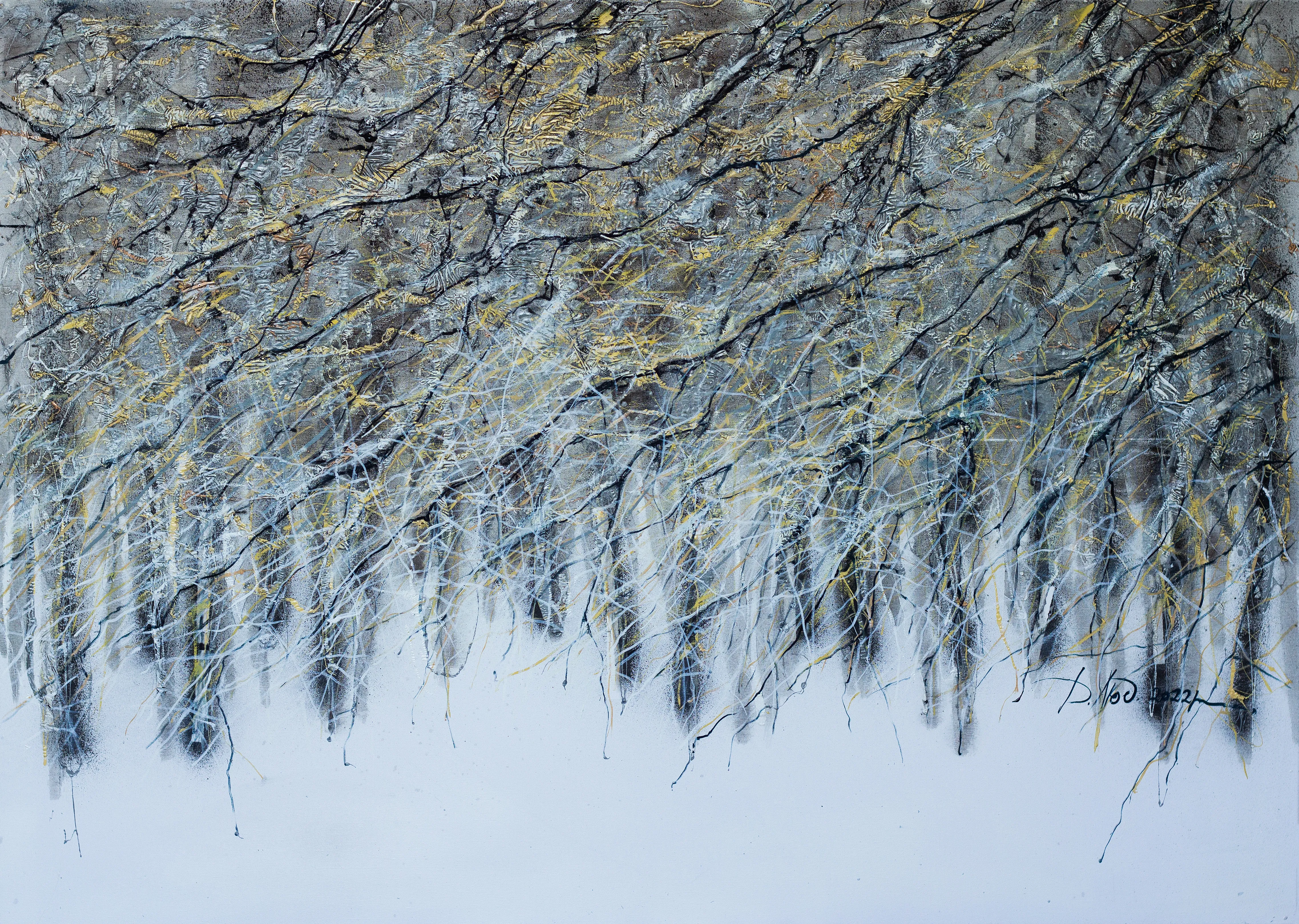 Image of Wind 1 by Liudmyla Davydenko, size: 100х140, made of oil/canvas, Painting medium, part of the Isolines series, priced at €2500