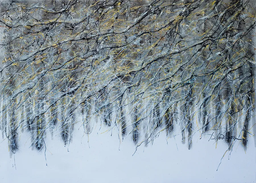 Image of Wind 1 by Liudmyla Davydenko, size: 100х140, made of oil/canvas, Painting medium, part of the Isolines series, priced at €2500 Photo 1 of 2.