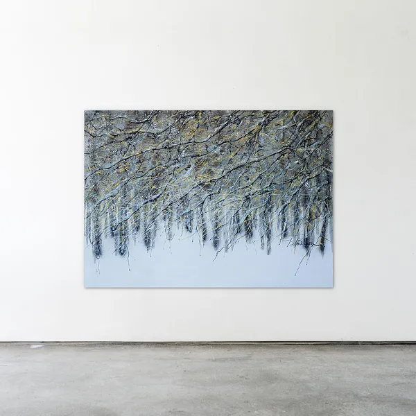 Image of Wind 1 by Liudmyla Davydenko, size: 100х140, made of oil/canvas, Painting medium, part of the Isolines series, priced at €2500 Photo 2 of 2.