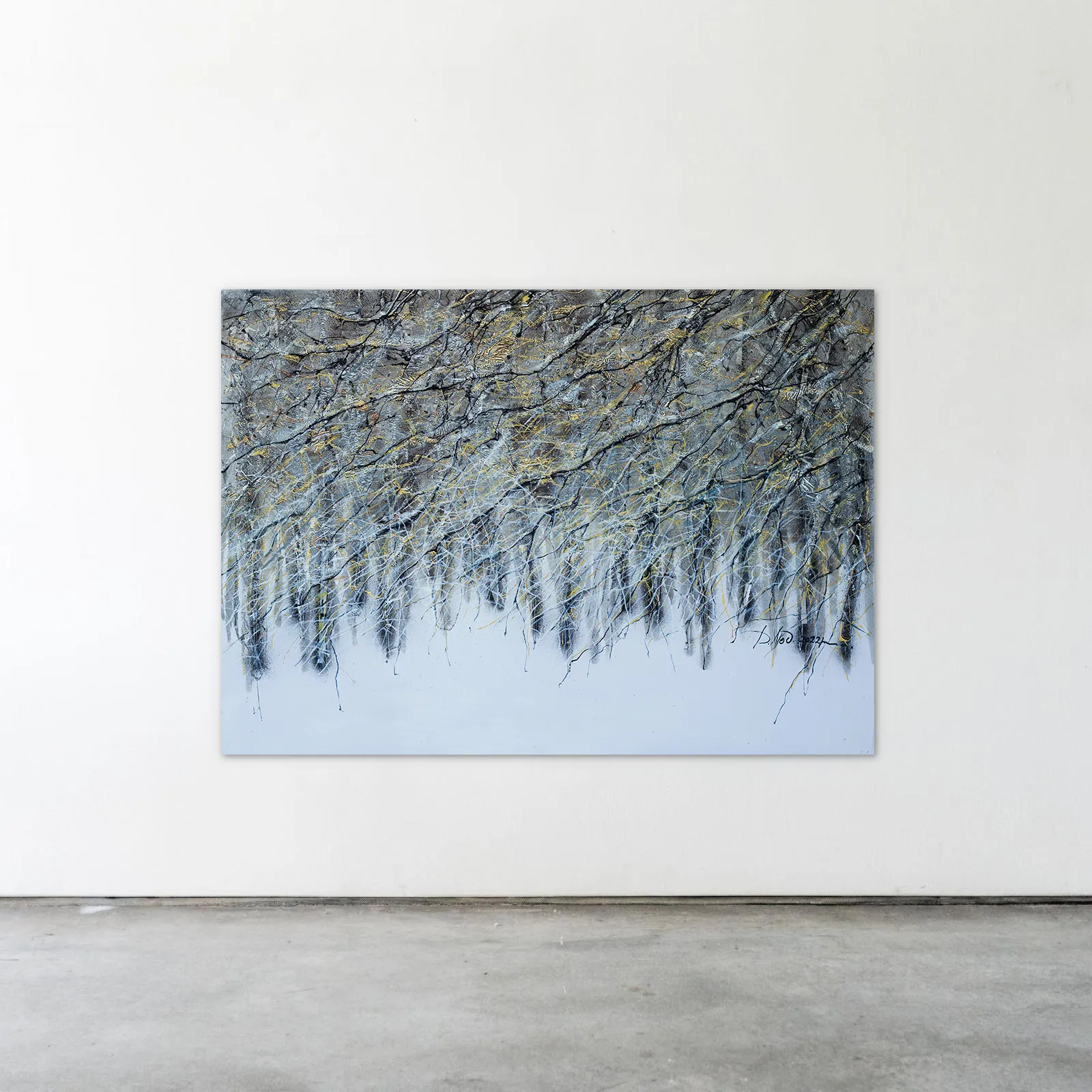 Image of Wind 1 by Liudmyla Davydenko, size: 100х140, made of oil/canvas, Painting medium, part of the Isolines series, priced at €2500 Photo 2 of 2.