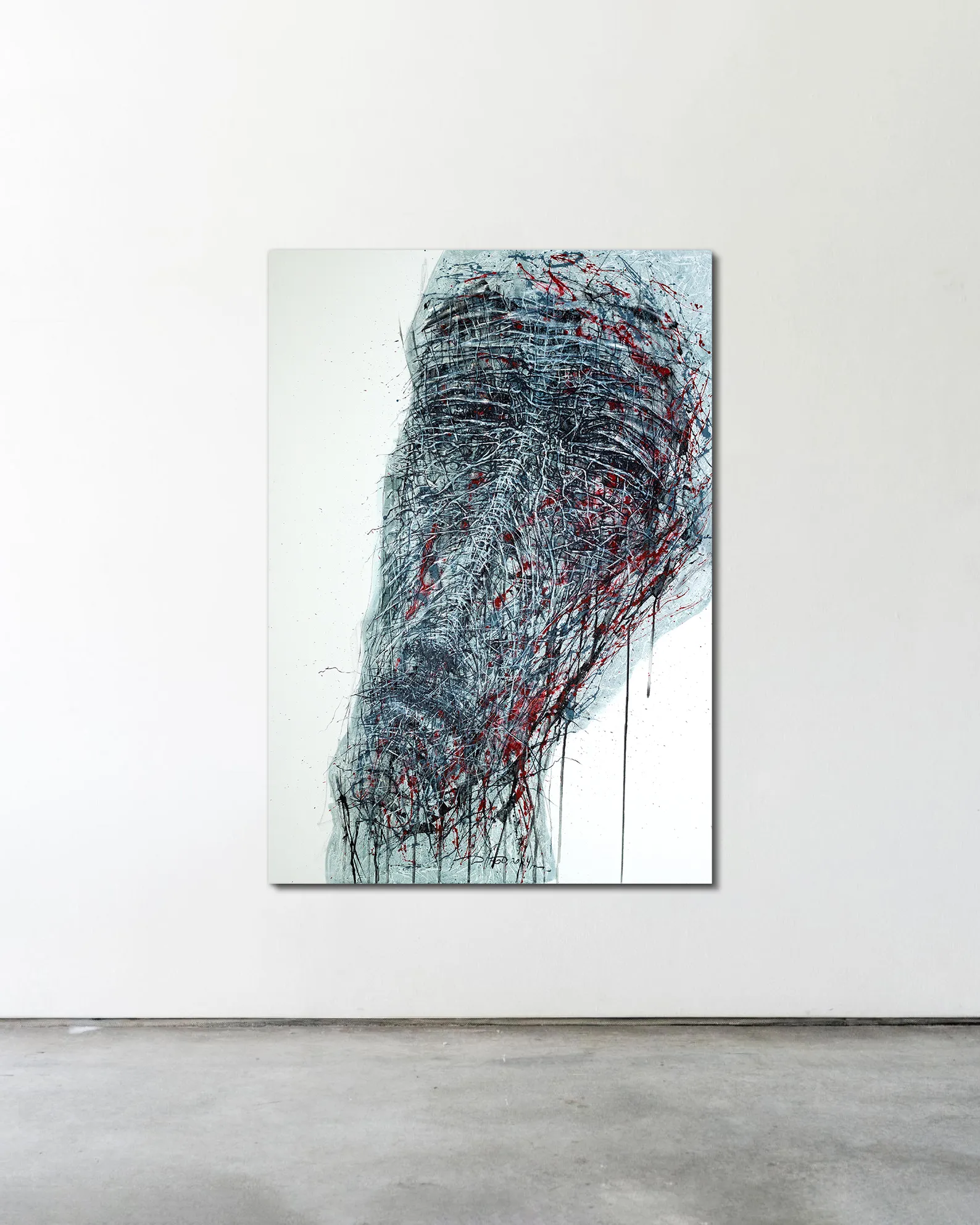 Image of Head 2 by Liudmyla Davydenko, size: 140x200, made of oil/canvas, Painting medium, part of the Holova/Head series, priced at €5000 Photo 2 of 2.