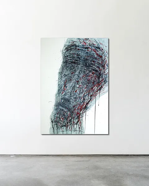 Image of Head 2 by Liudmyla Davydenko, size: 140x200, made of oil/canvas, Painting medium, part of the Holova/Head series, priced at €5000 Photo 2 of 2.