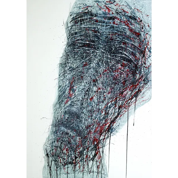 Image of Head 2 by Liudmyla Davydenko, size: 140x200, made of oil/canvas, Painting medium, part of the Holova/Head series, priced at €5000