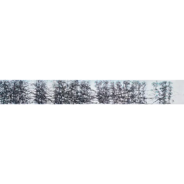 Image of Stages pentaptych by Liudmyla Davydenko, size: 100x300, made of oil/canvas, Painting medium, part of the Isolines series, priced at €2000