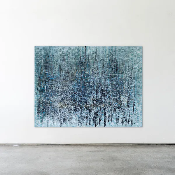 Image of Absorption 2 by Liudmyla Davydenko, size: 120х160, made of oil/canvas, Painting medium, part of the Isolines series, priced at €3000 Photo 2 of 2.