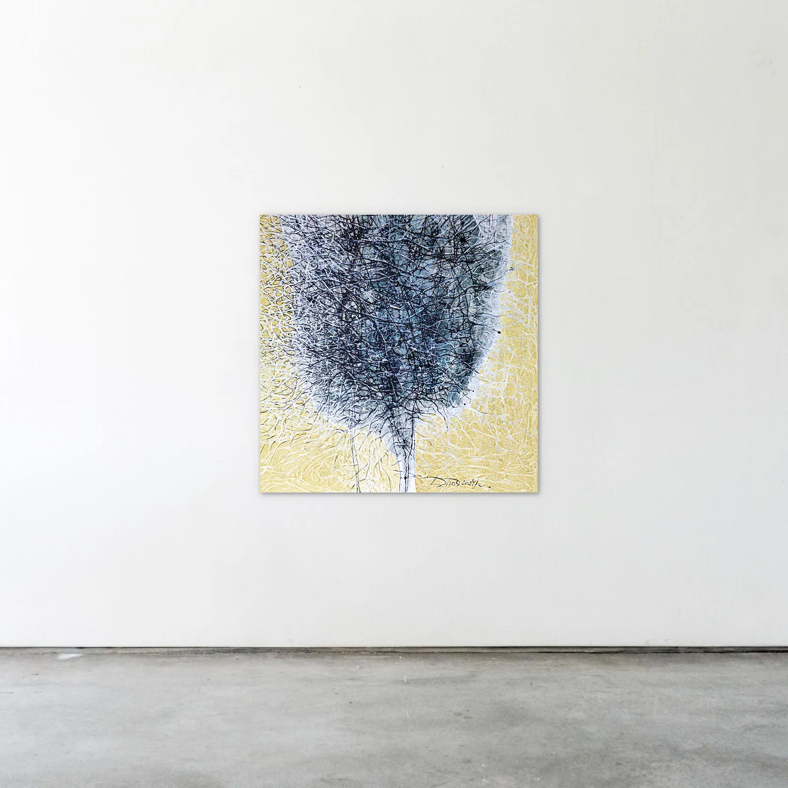 Image of Appearance 2 by Liudmyla Davydenko, size: 100х100, made of oil/canvas, Painting medium, part of the Rhizome series, priced at €1500 Photo 2 of 2.