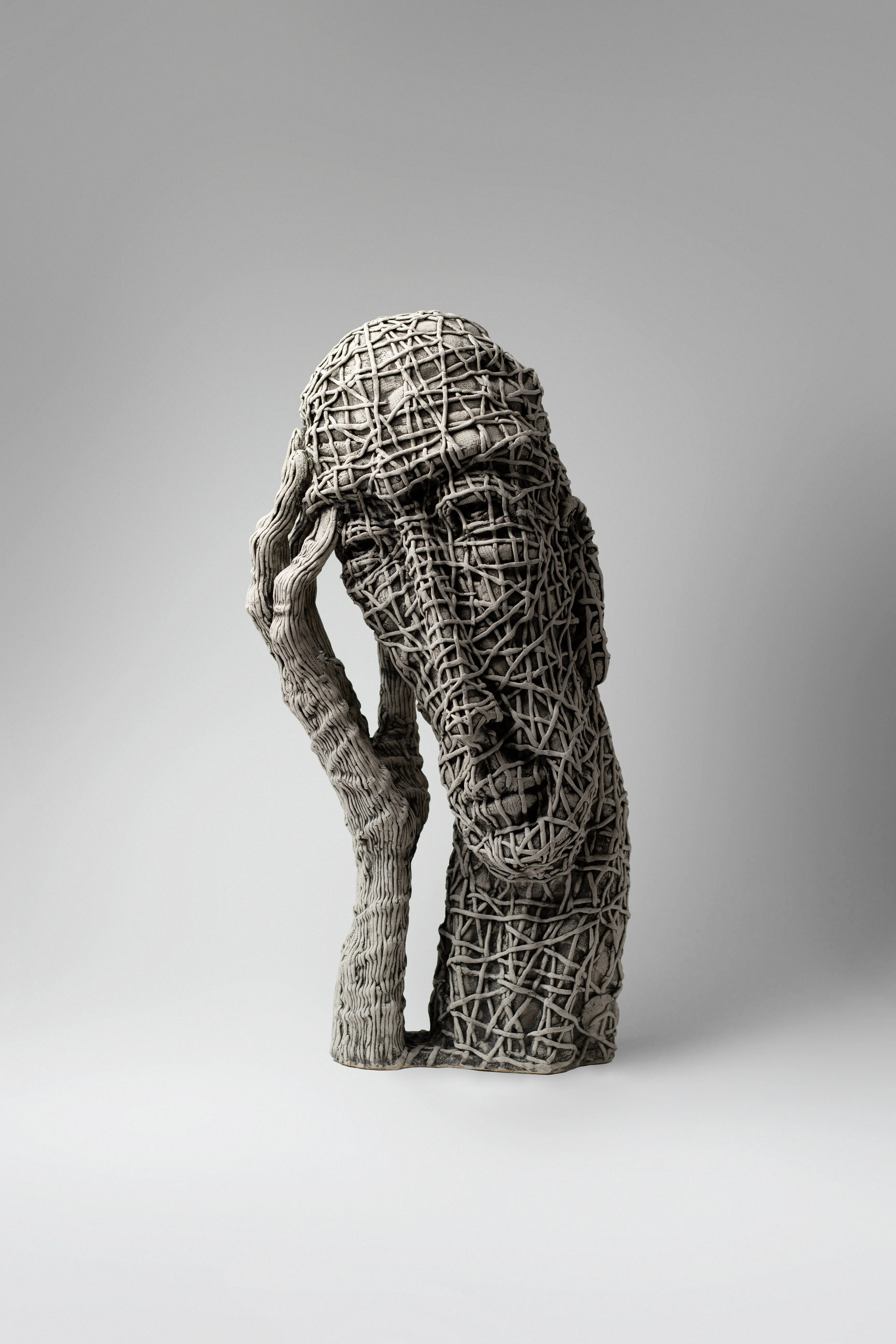 Image of To admit by Liudmyla Davydenko, size: 46х22х17, made of chamotte, glaze, Sculpture medium, part of the Holova/Head series, priced at €1200