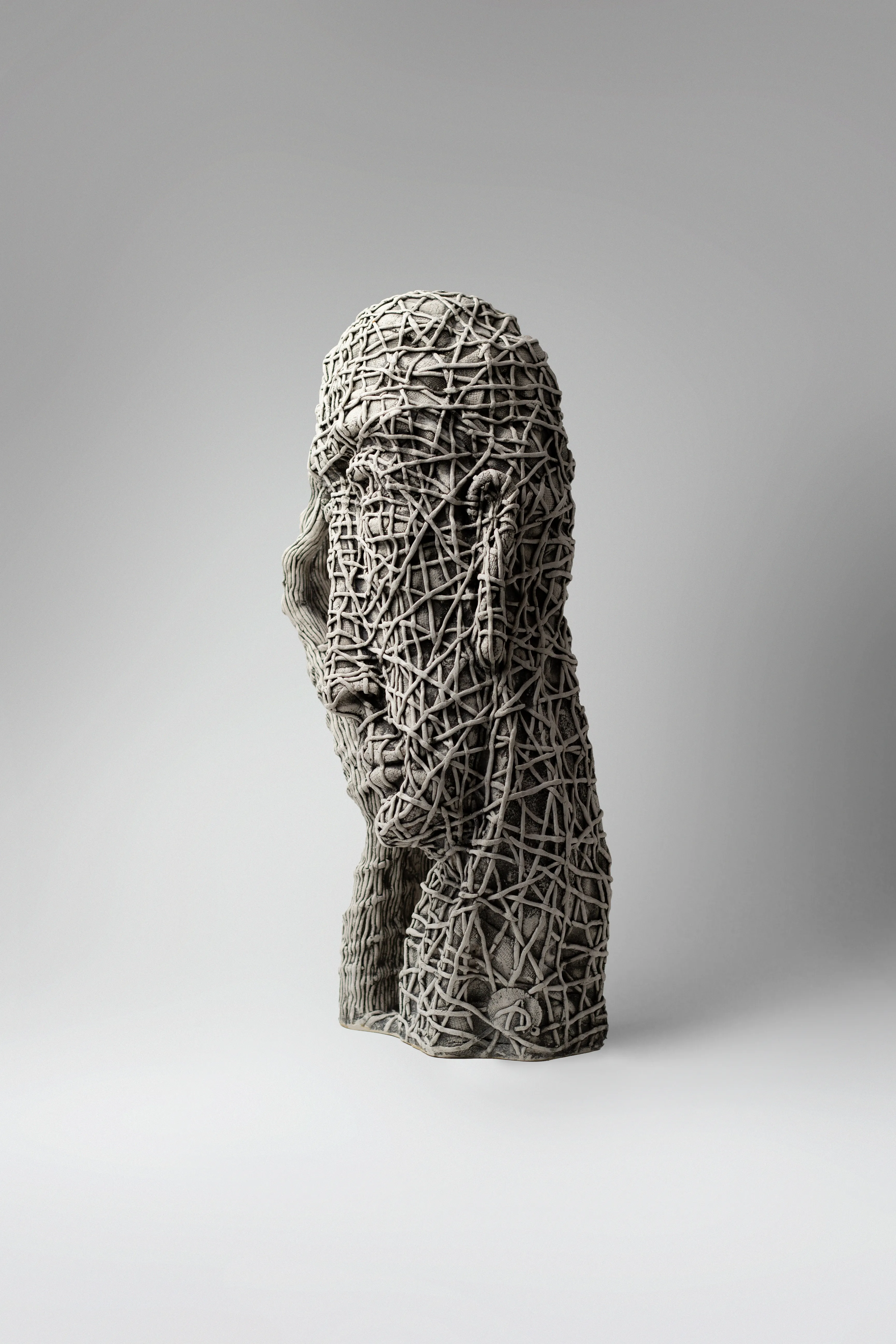 Image of To admit by Liudmyla Davydenko, size: 46х22х17, made of chamotte, glaze, Sculpture medium, part of the Holova/Head series, priced at €1200 Photo 2 of 4.