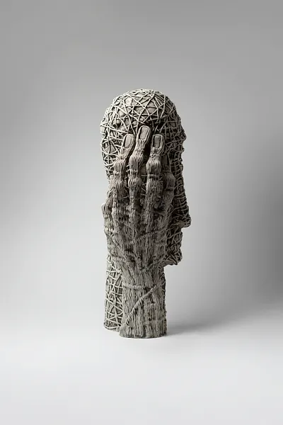 Зображення "Признати" від Людмила Давиденко, розмір: 46х22х17, матеріали: шамот, глазур, медіум: Скульптура, серія: Голова, ціна: €1200 Фото 3 з 4.