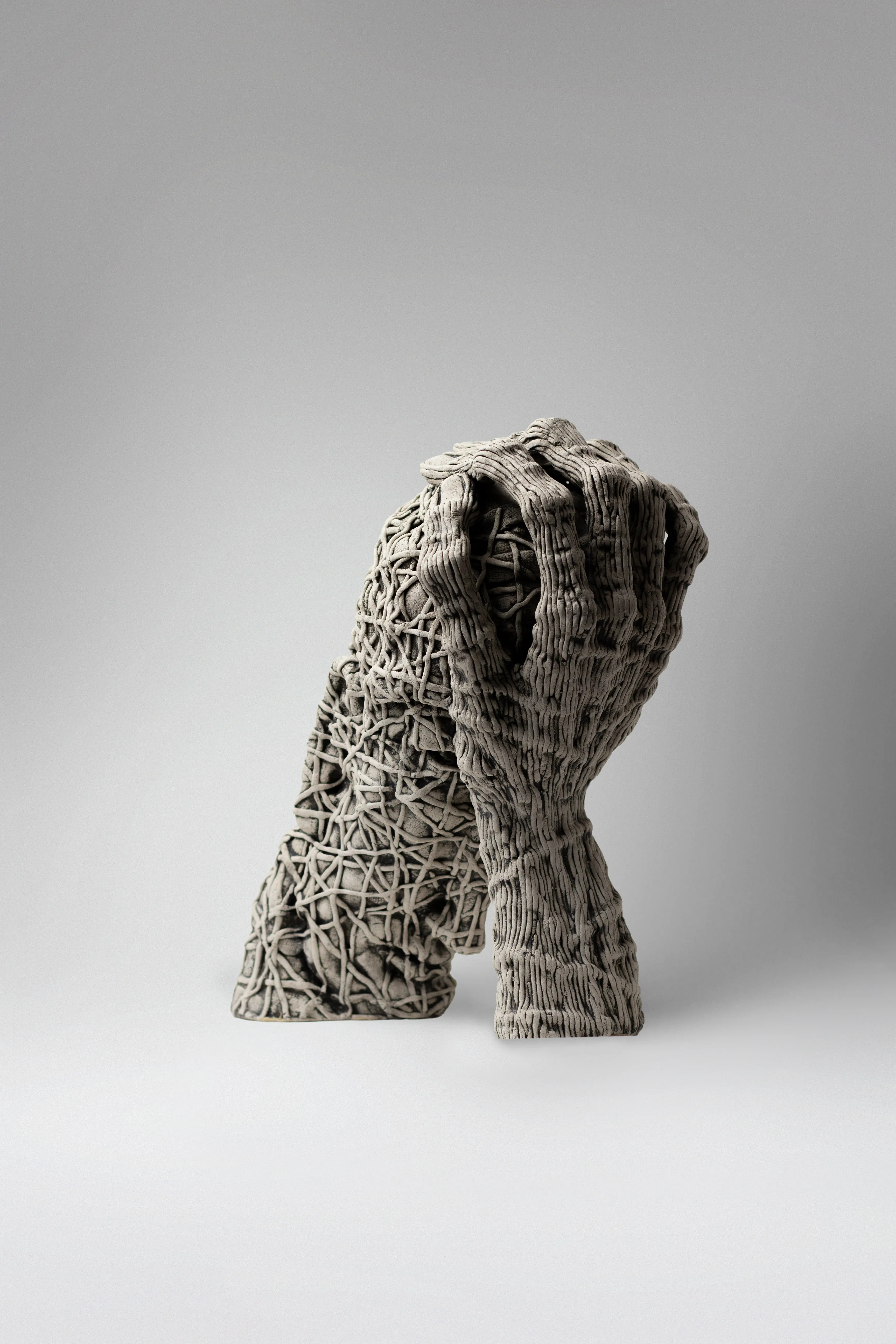 Image of Think by Liudmyla Davydenko, size: 30х28х16, made of chamotte, glaze, Sculpture medium, part of the Holova/Head series, priced at $1200 Photo 3 of 4.