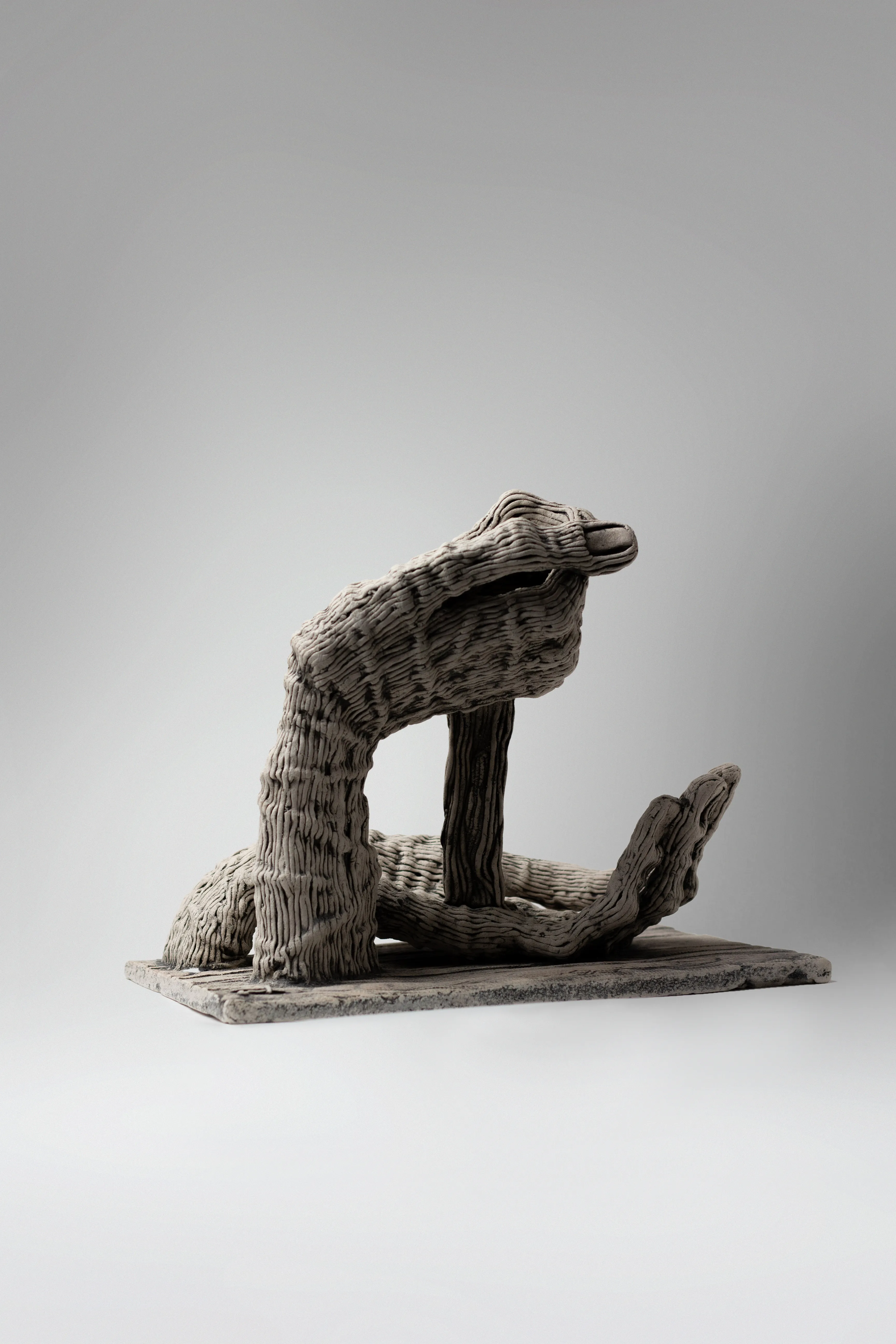 Image of The passage of time by Liudmyla Davydenko, size: 24x29x20, made of chamotte, glaze, Sculpture medium, part of the Holova/Head series, priced at €700 Photo 3 of 4.