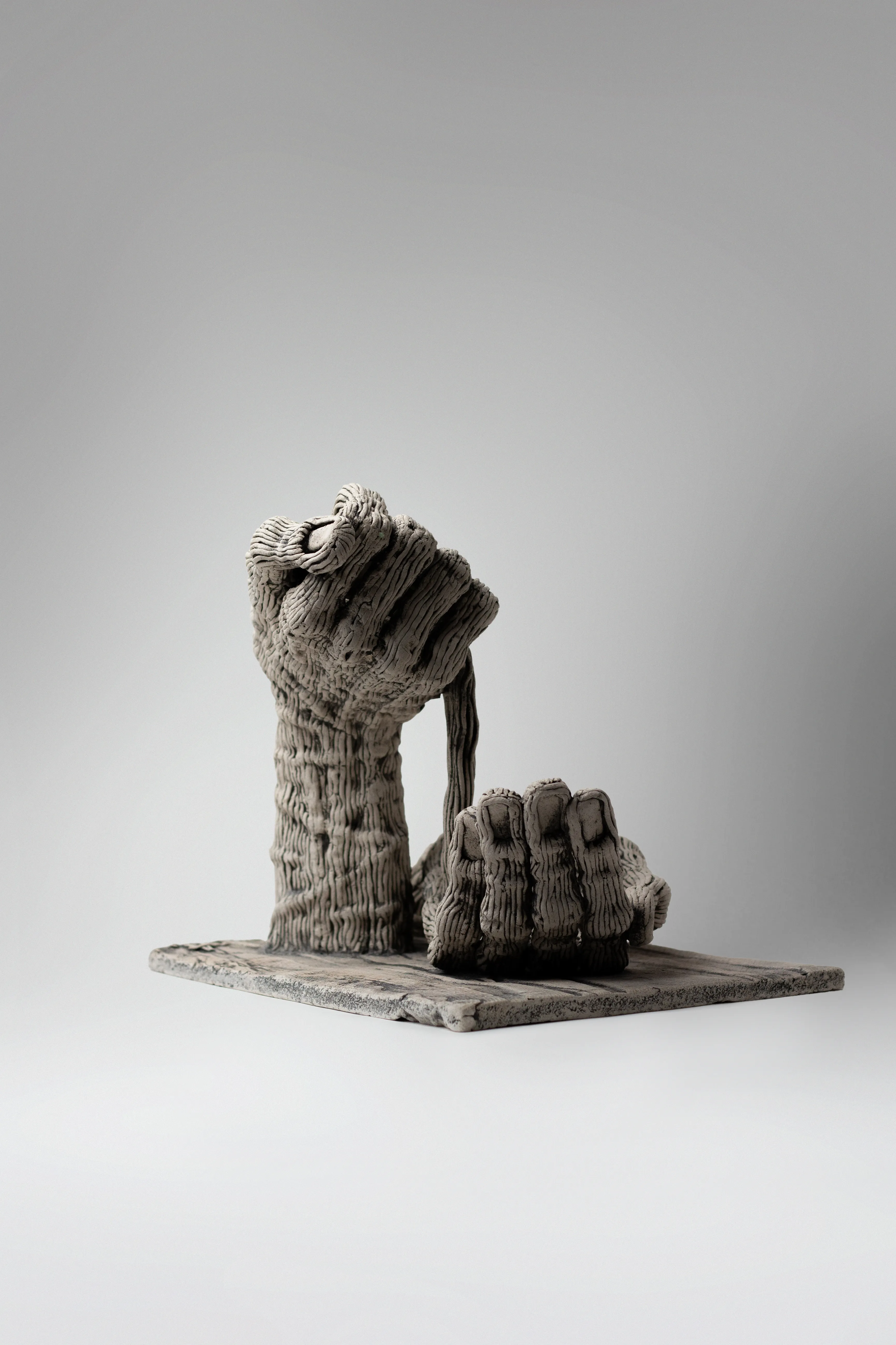 Image of The passage of time by Liudmyla Davydenko, size: 24x29x20, made of chamotte, glaze, Sculpture medium, part of the Holova/Head series, priced at €700 Photo 4 of 4.