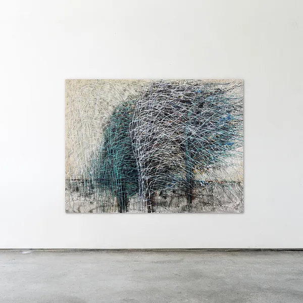 Image of Breath by Liudmyla Davydenko, size: 120x160 , made of oil/canvas, Painting medium, part of the Isolines series, priced at $3000 Photo 2 of 2.