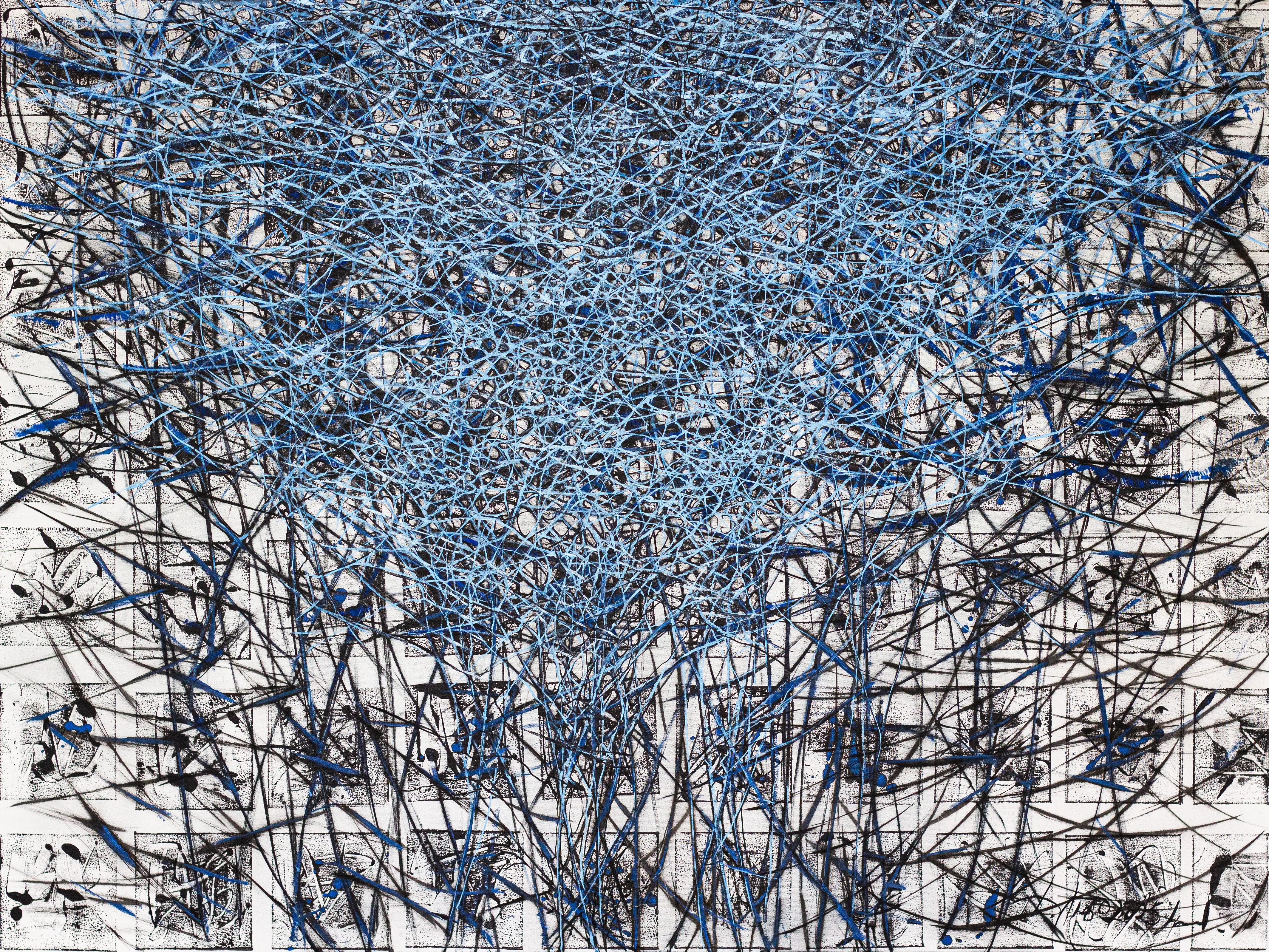 Image of Haze 1 by Liudmyla Davydenko, size: 120x160, made of oil/canvas, Painting medium, part of the Isolines series, priced at €3000