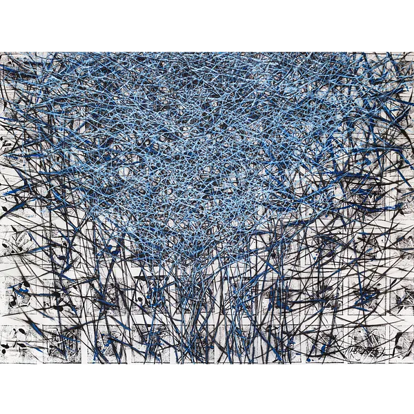 Image of Haze 1 by Liudmyla Davydenko, size: 120x160, made of oil/canvas, Painting medium, part of the Isolines series, priced at €3000