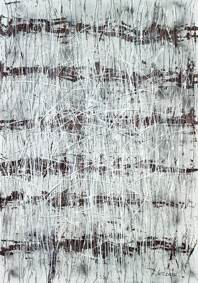 Image of Direction 1 by Liudmyla Davydenko, size: 140х200, made of oil/canvas, Painting medium, part of the Isolines series, priced at €4500 Photo 1 of 2.