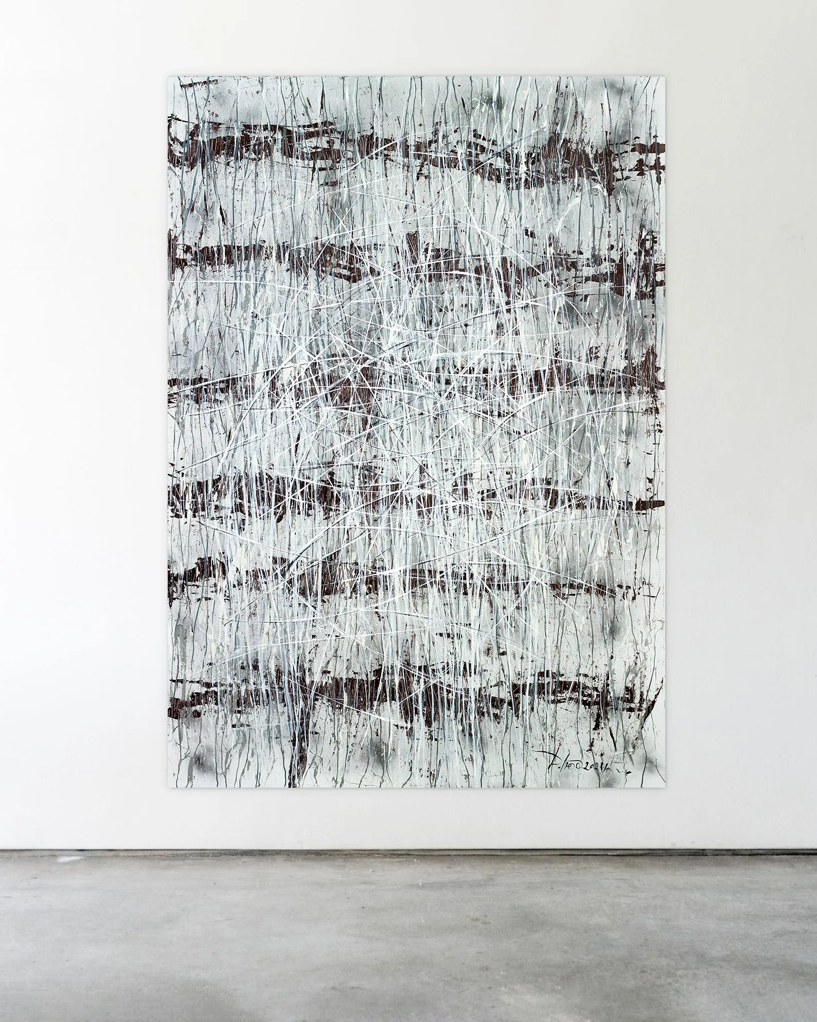 Image of Direction 1 by Liudmyla Davydenko, size: 140х200, made of oil/canvas, Painting medium, part of the Isolines series, priced at €4500 Photo 2 of 2.