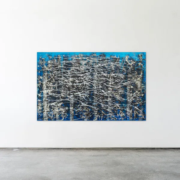 Image of Cold by Liudmyla Davydenko, size: 100х160, made of oil/canvas, Painting medium, part of the Isolines series, priced at €3000 Photo 2 of 2.