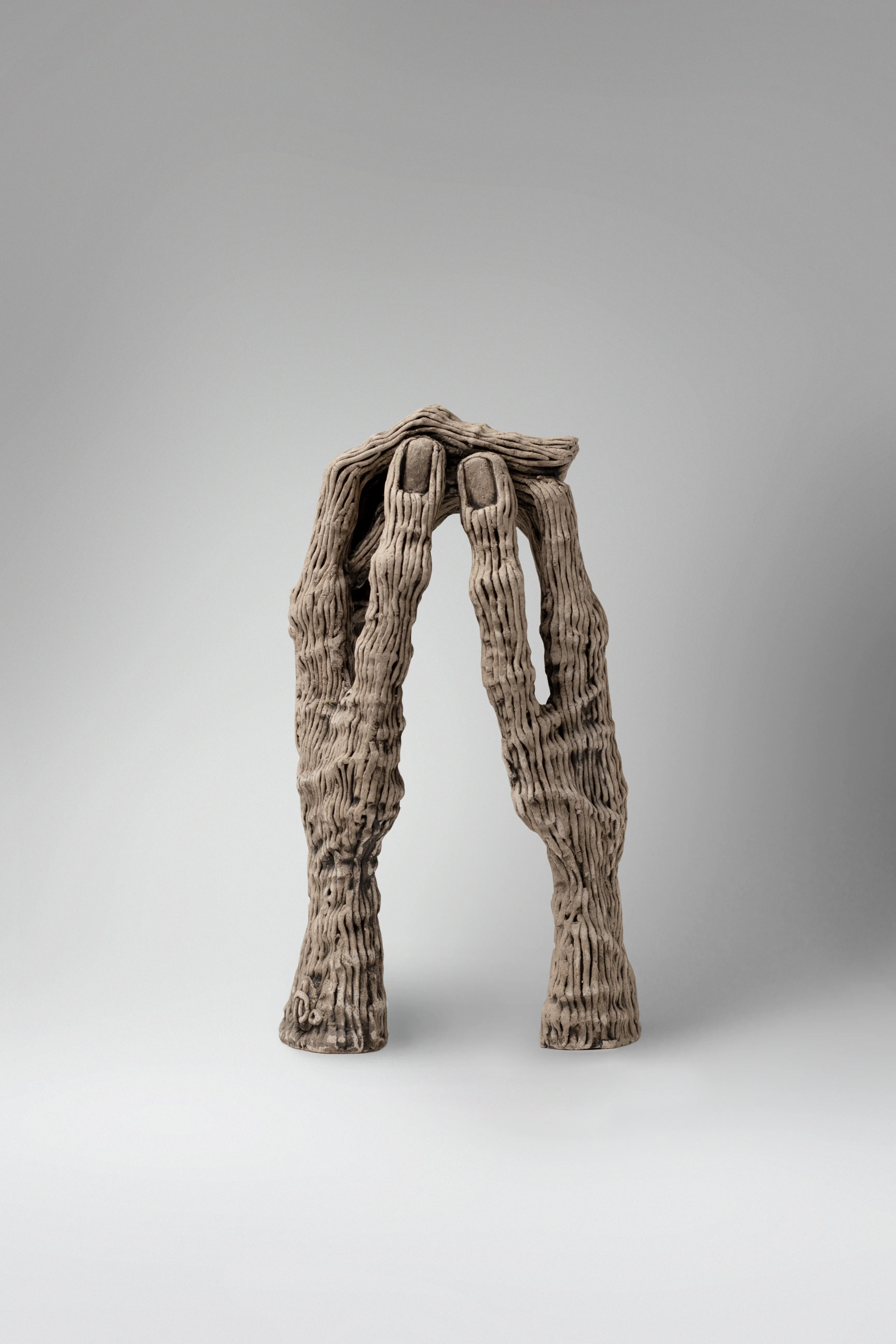 Image of Think by Liudmyla Davydenko, size: 27х14х12, made of chamotte, glaze, Sculpture medium, part of the Holova/Head series, priced at €700