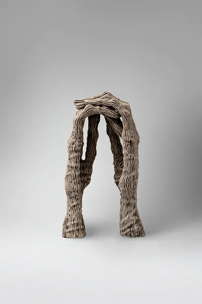 Image of Think by Liudmyla Davydenko, size: 27х14х12, made of chamotte, glaze, Sculpture medium, part of the Holova/Head series, priced at €700 Photo 2 of 4.