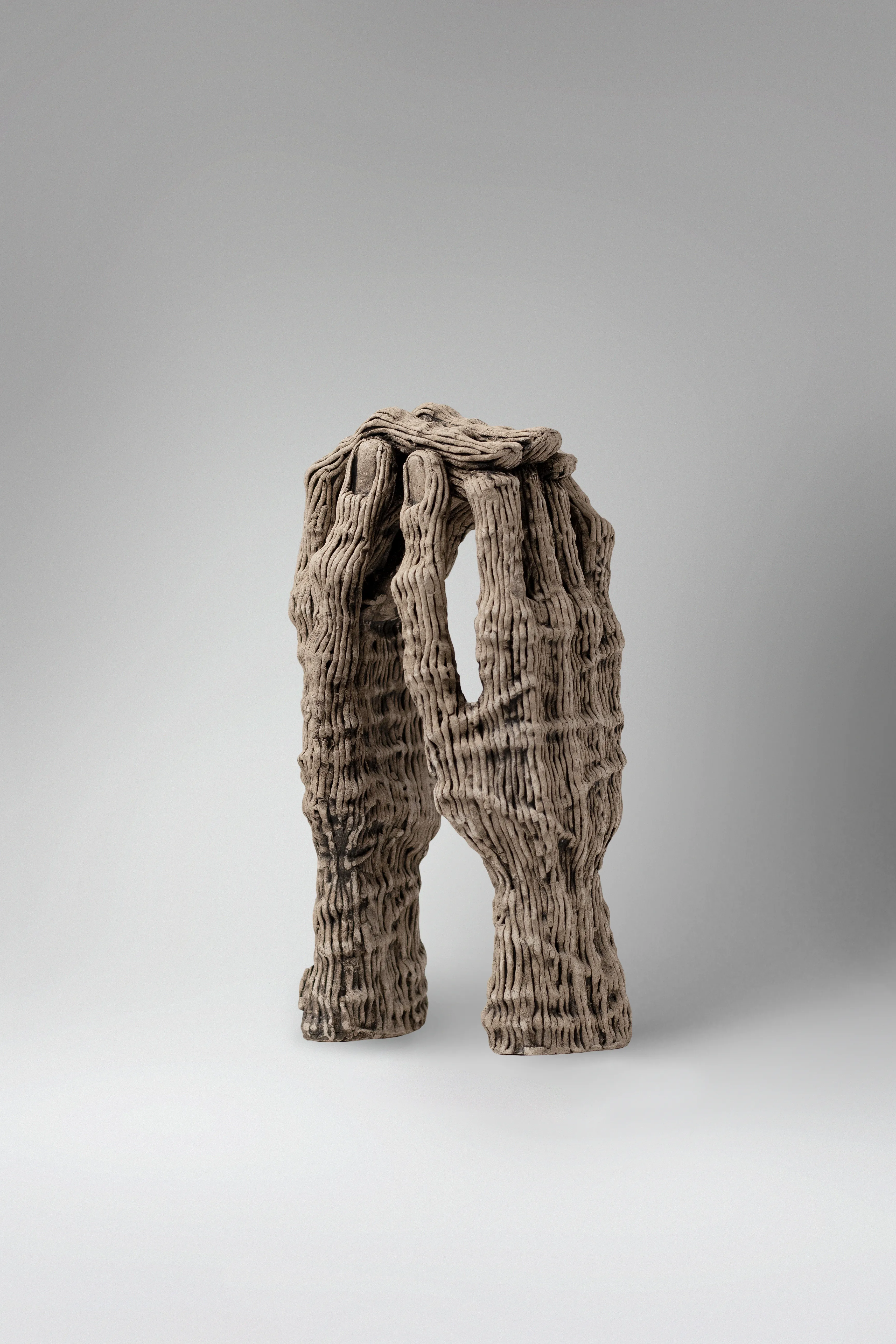 Image of Think by Liudmyla Davydenko, size: 27х14х12, made of chamotte, glaze, Sculpture medium, part of the Holova/Head series, priced at €700 Photo 3 of 4.