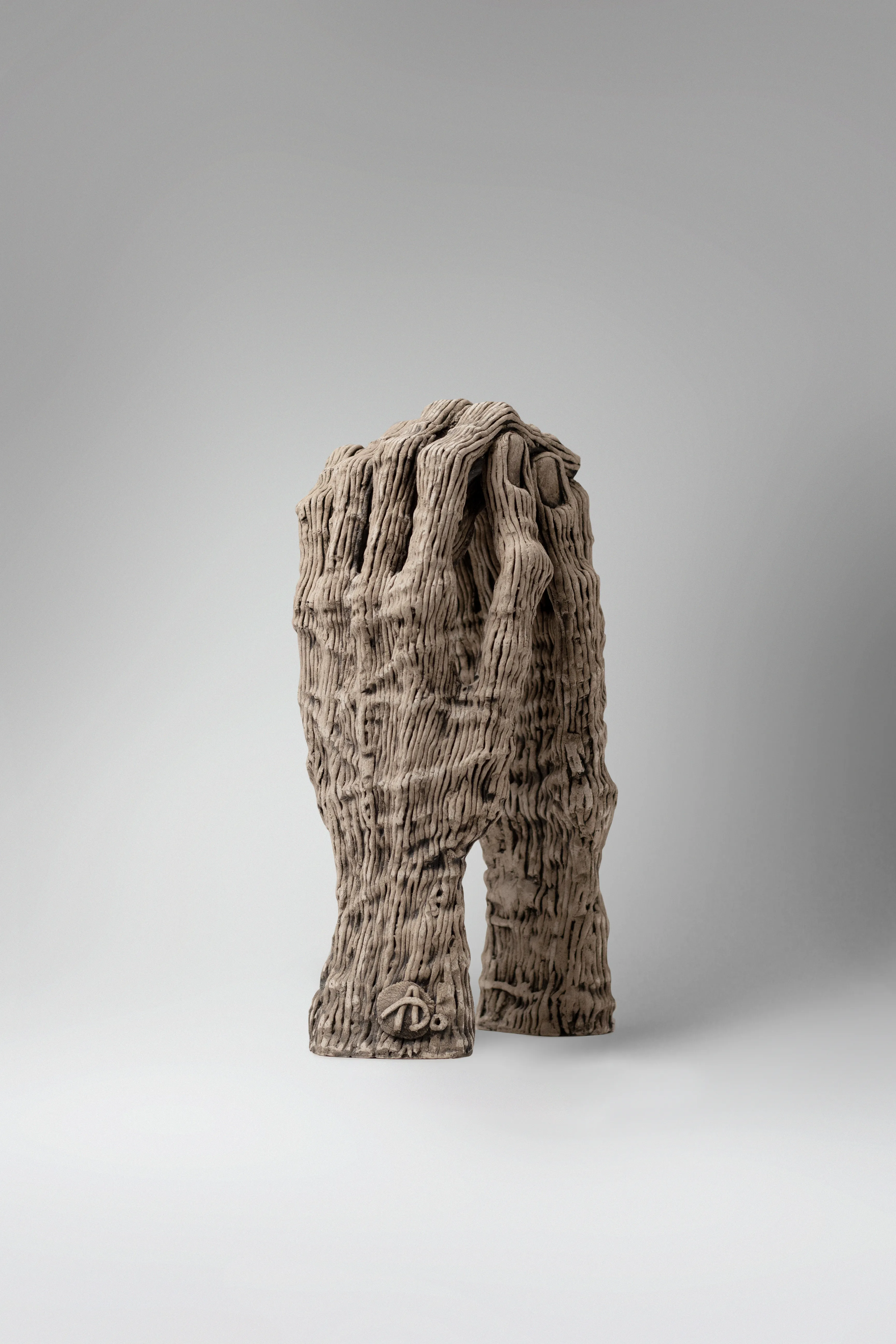 Image of Think by Liudmyla Davydenko, size: 27х14х12, made of chamotte, glaze, Sculpture medium, part of the Holova/Head series, priced at €700 Photo 4 of 4.