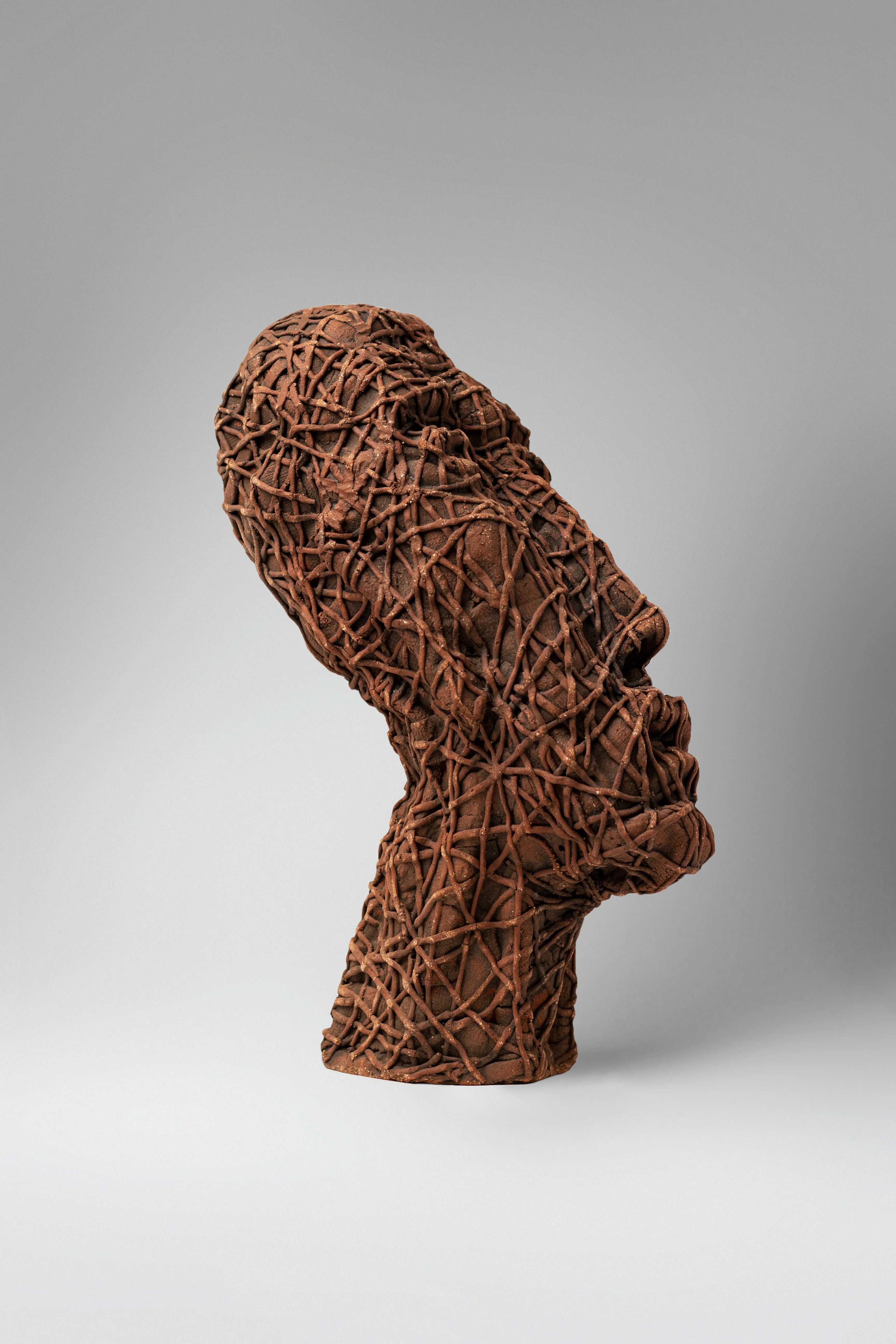 Image of A shout by Liudmyla Davydenko, size: 32,5х15х24, made of chamotte, glaze, Sculpture medium, part of the Holova/Head series, priced at €800 Photo 3 of 4.