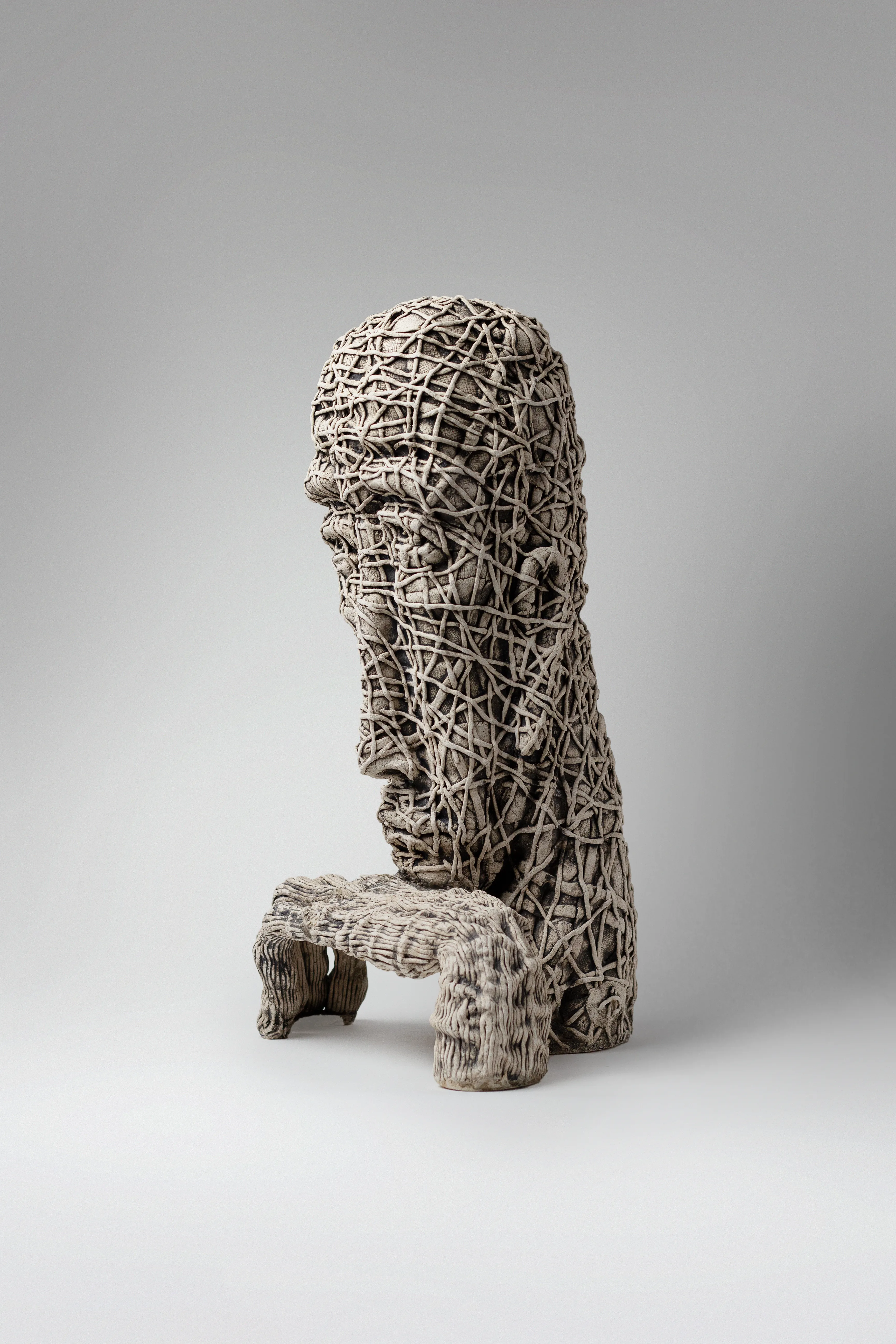 Image of Сomprehend by Liudmyla Davydenko, size: 42х30х22, made of chamotte, glaze, Sculpture medium, part of the Holova/Head series, priced at €1200 Photo 2 of 3.