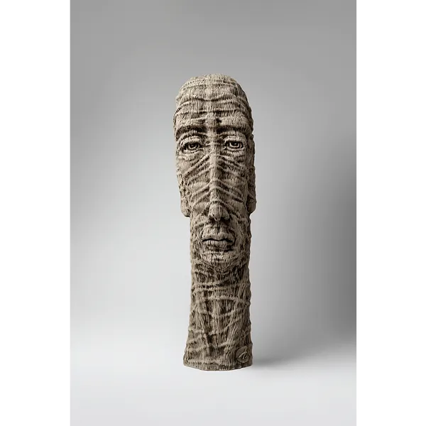 Image of Himself by Liudmyla Davydenko, size: 52х14х16, made of chamotte, glaze, Sculpture medium, part of the Holova/Head series, priced at €1000