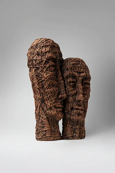 Image of Themselves by Liudmyla Davydenko, size: 39х24х16, made of chamotte, glaze, Sculpture medium, part of the Holova/Head series, priced at €1200 Photo 2 of 4.