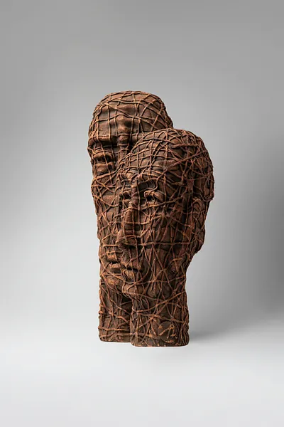 Image of Themselves by Liudmyla Davydenko, size: 39х24х16, made of chamotte, glaze, Sculpture medium, part of the Holova/Head series, priced at €1200 Photo 3 of 4.
