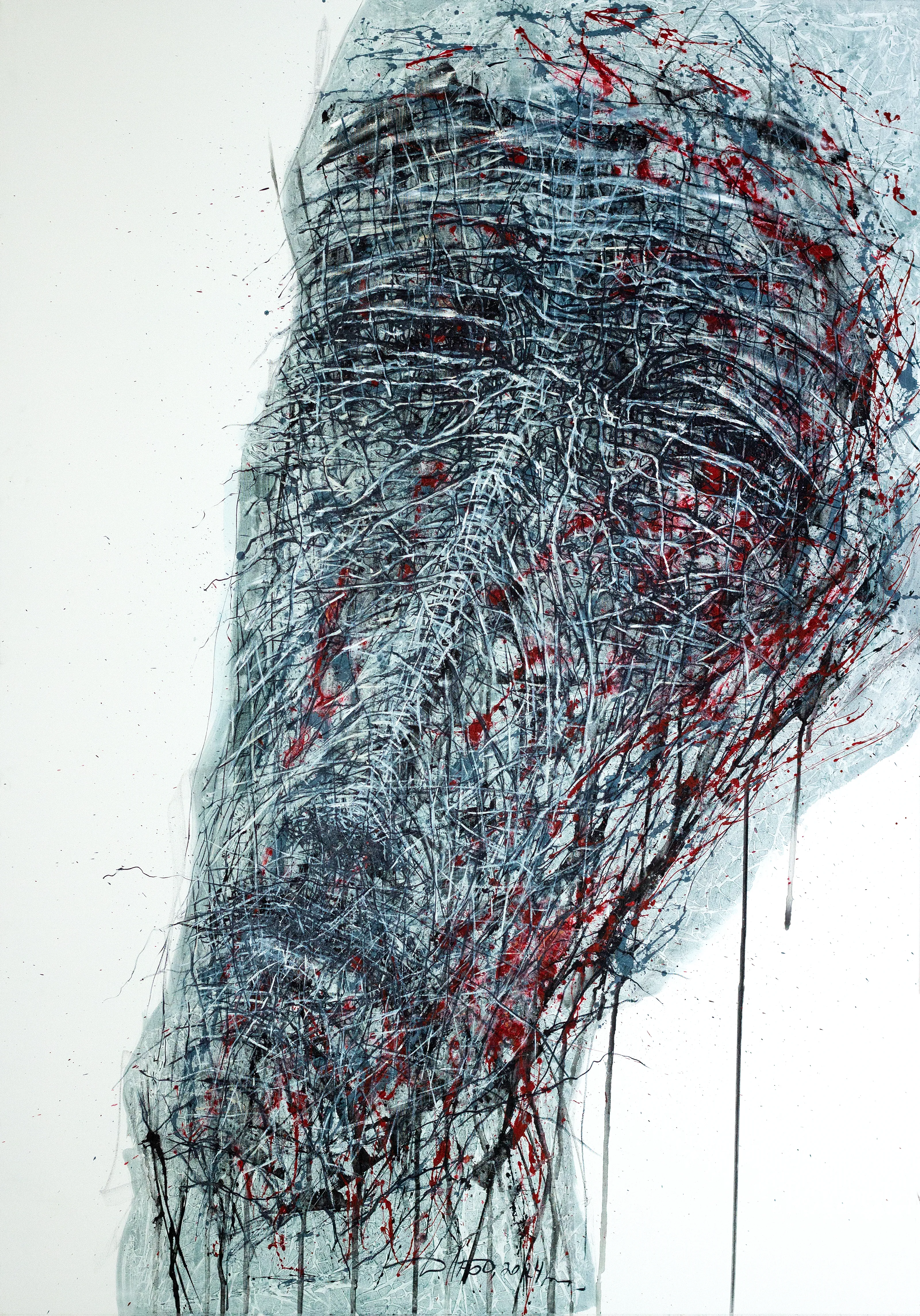 Image of Head 2 by Liudmyla Davydenko, size: 140x200, made of oil/canvas, Painting medium, part of the Holova/Head series, priced at €5000