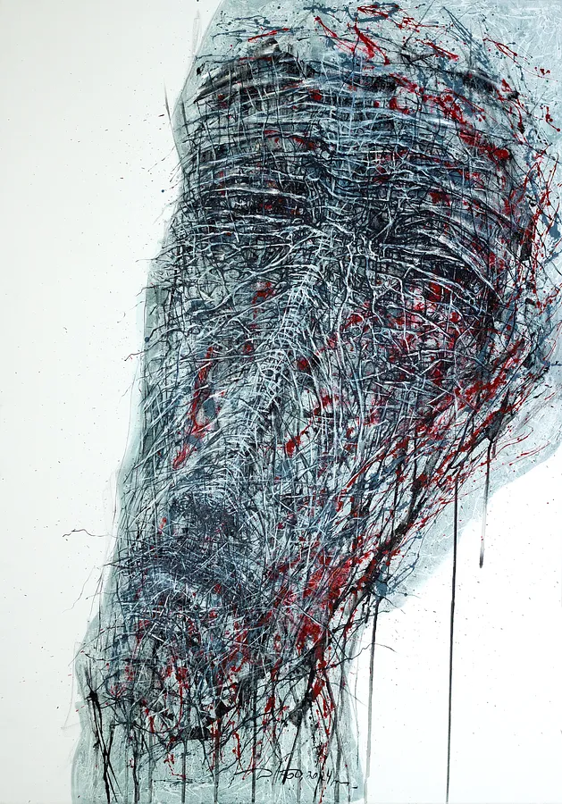 Image of Head 2 by Liudmyla Davydenko, size: 140x200, made of oil/canvas, Painting medium, part of the Holova/Head series, priced at €5000 Photo 1 of 2.